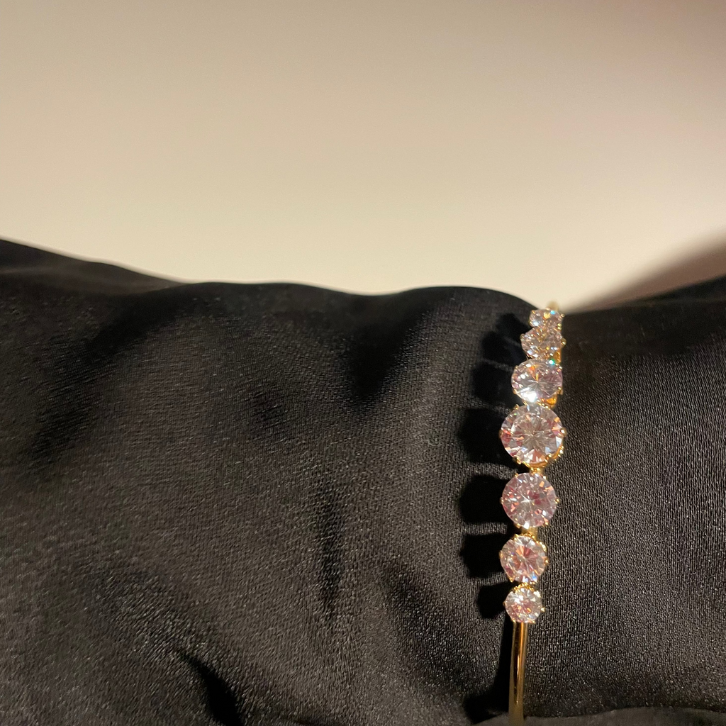 Jonc Couleur Or avec Zircon Baia